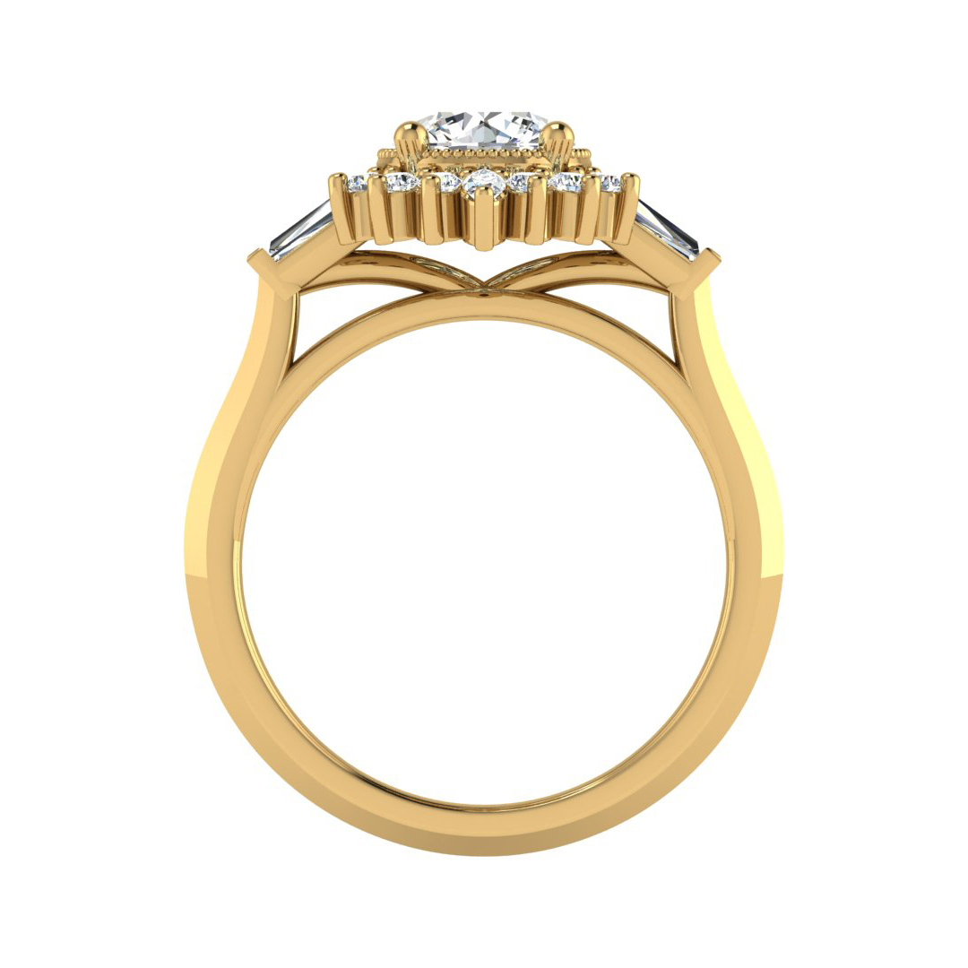 Gabrielle Halo Engagement Ring